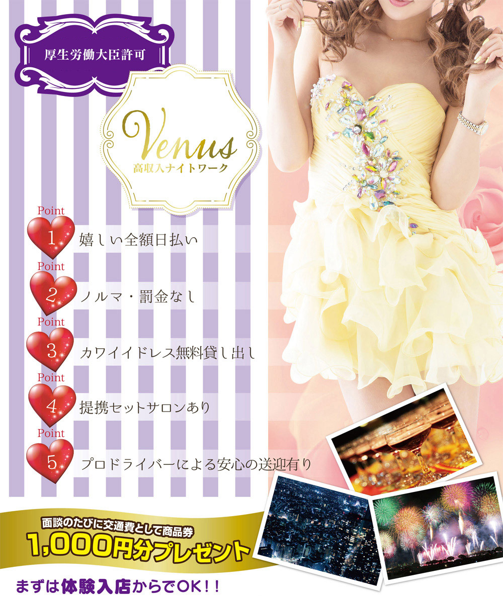 派遣登録女性募集｜高収入ナイトワーク ビーナス